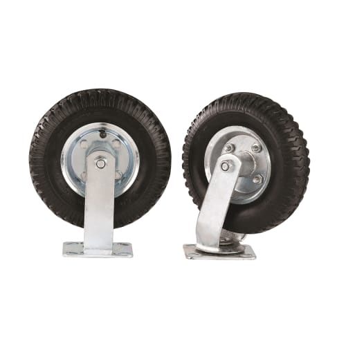 Rigid Pneumatic 8in Casters for Bellmans Cart, Black